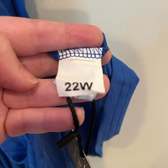 Blue Midi Wrap Sundress with Flutter Sleeves - Picture 3 of 4